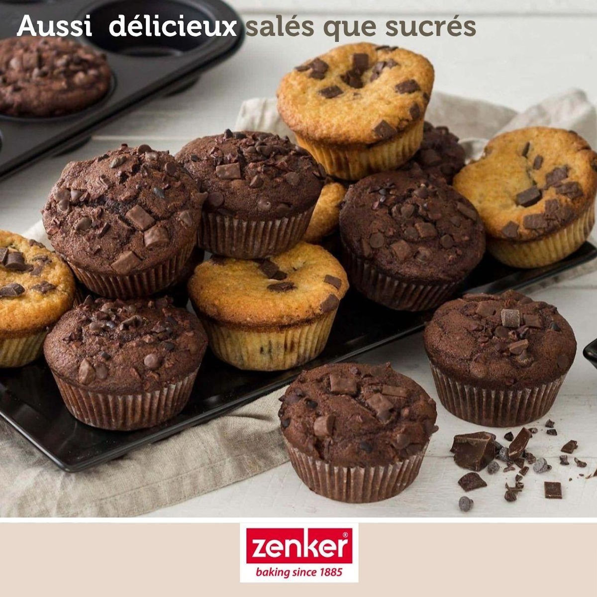 ZENKER Moule à muffins 6 empreintes 28 x 19 cm Zenker Black Metallic