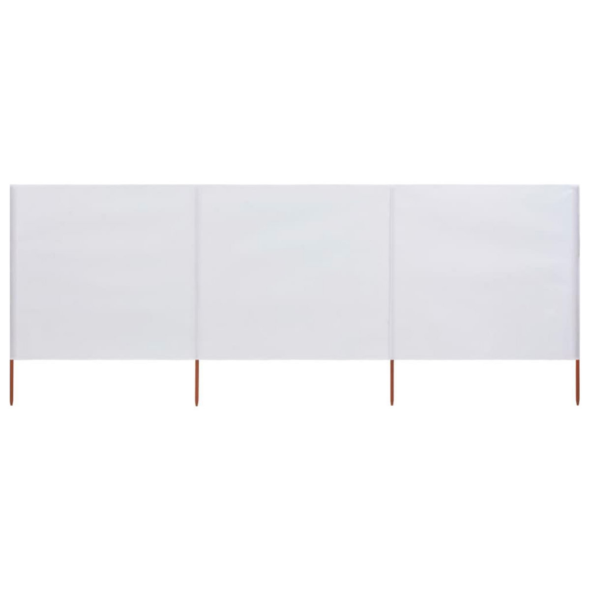 VIDAXL Paravent 3 panneaux Tissu 400 x 80 cm Blanc sable