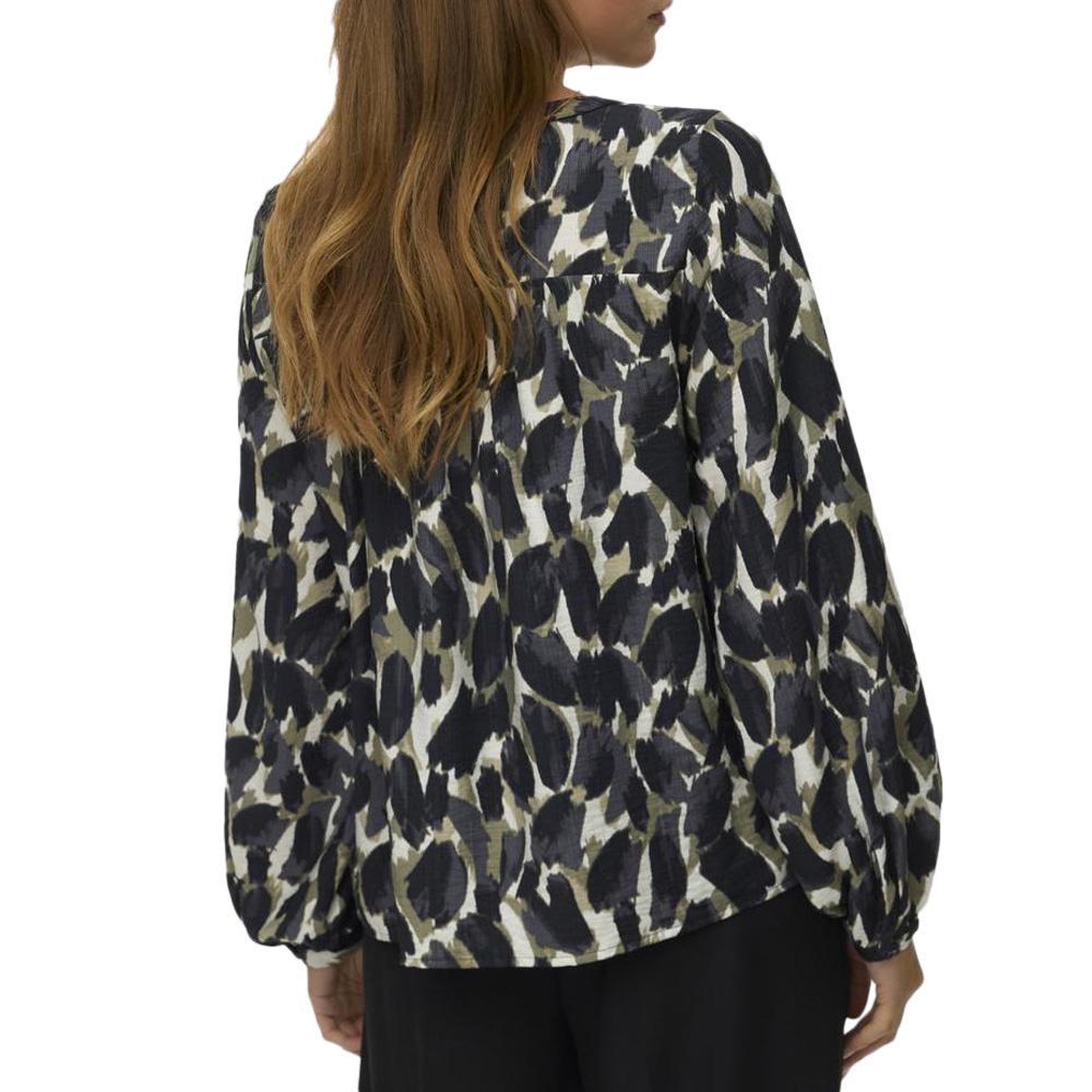 Voir la diapositive 2 : Vero Moda Blouse Noir/Kaki Femme Vero Moda Fanini