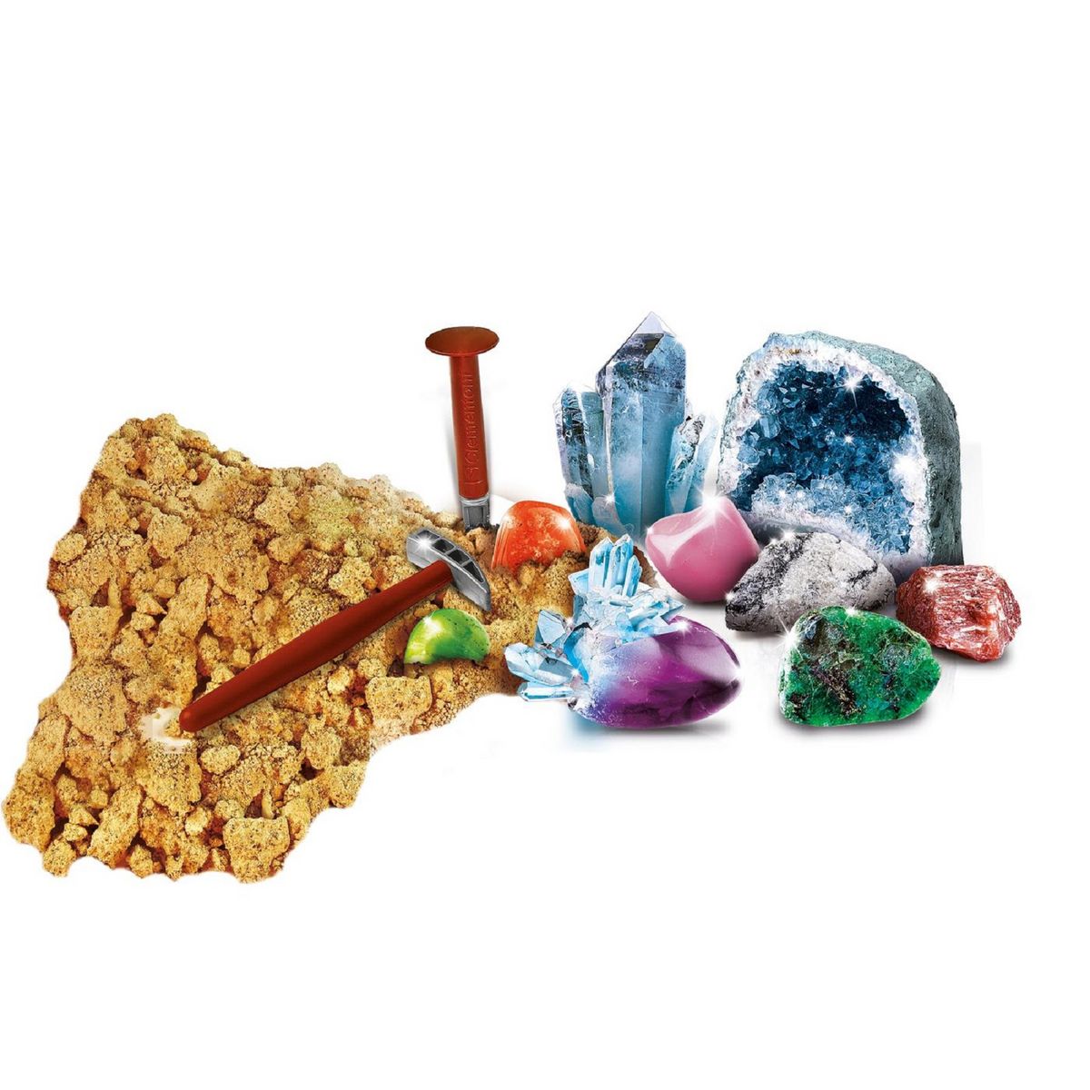 CLEMENTONI Jeu scientifique - Cristaux et pierres précieuses
