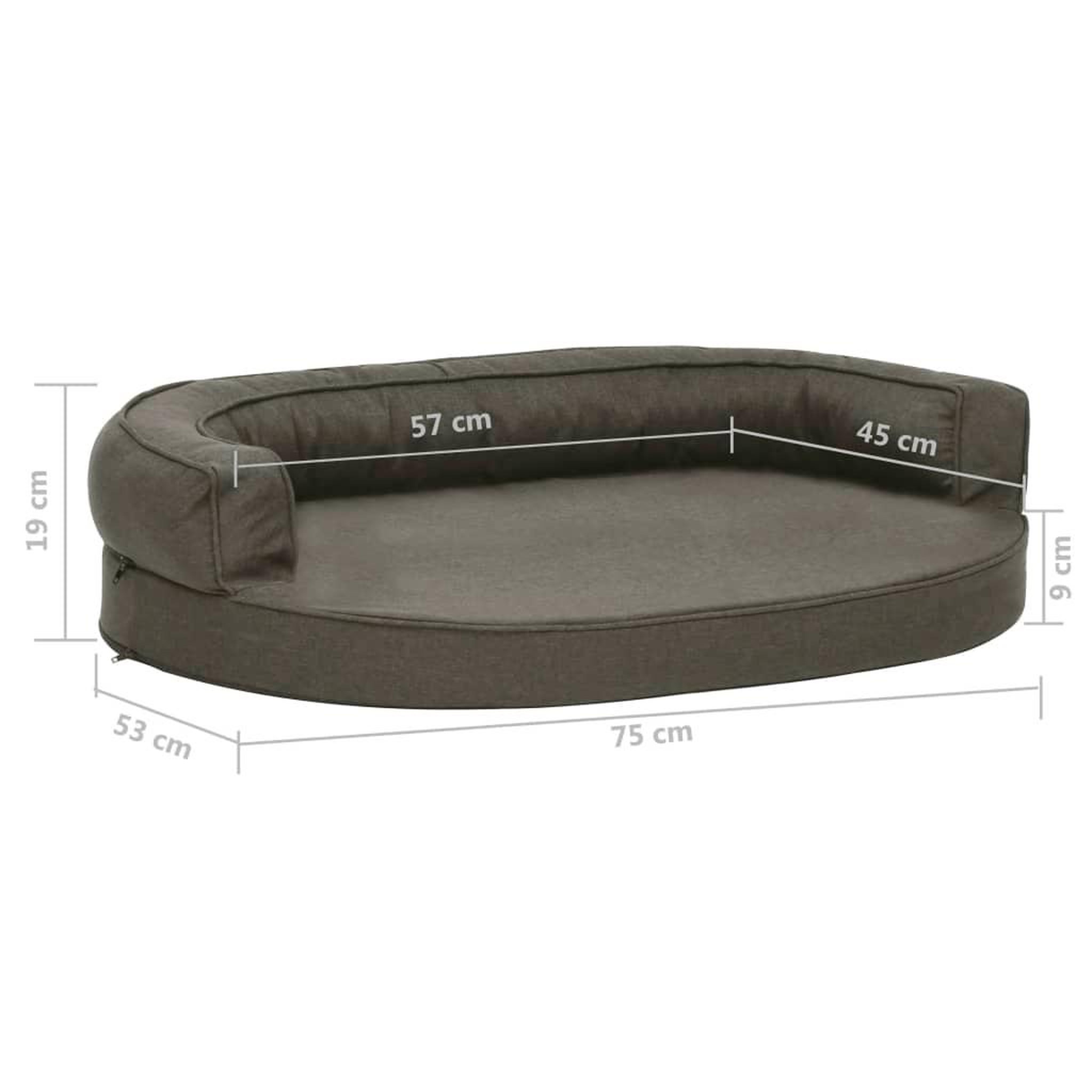 Voir la diapositive 6 : VIDAXL Matelas de lit ergonomique pour chien 75x53 cm Aspect de lin