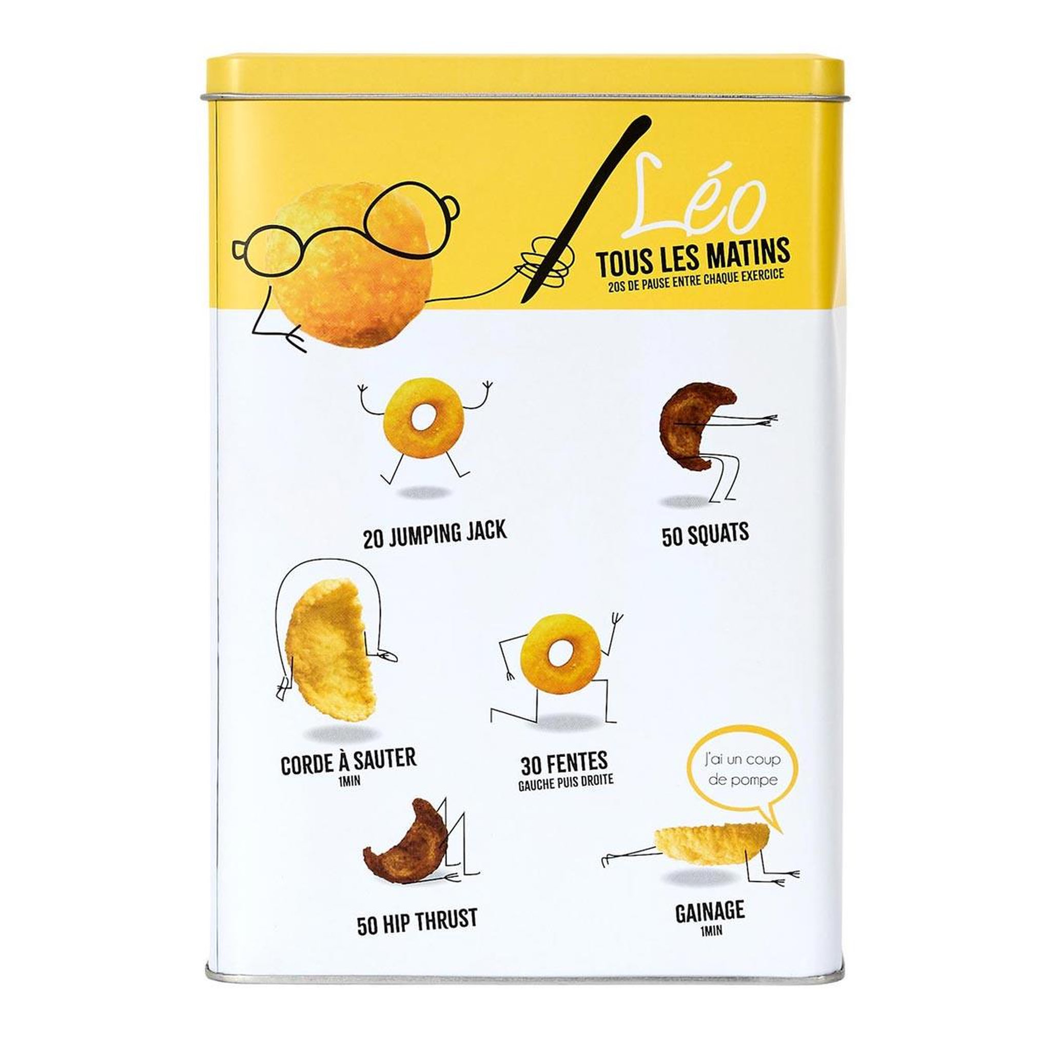 Voir la diapositive 2 : COOK CONCEPT Boîte à céréales en métal  ludique  23cm jaune