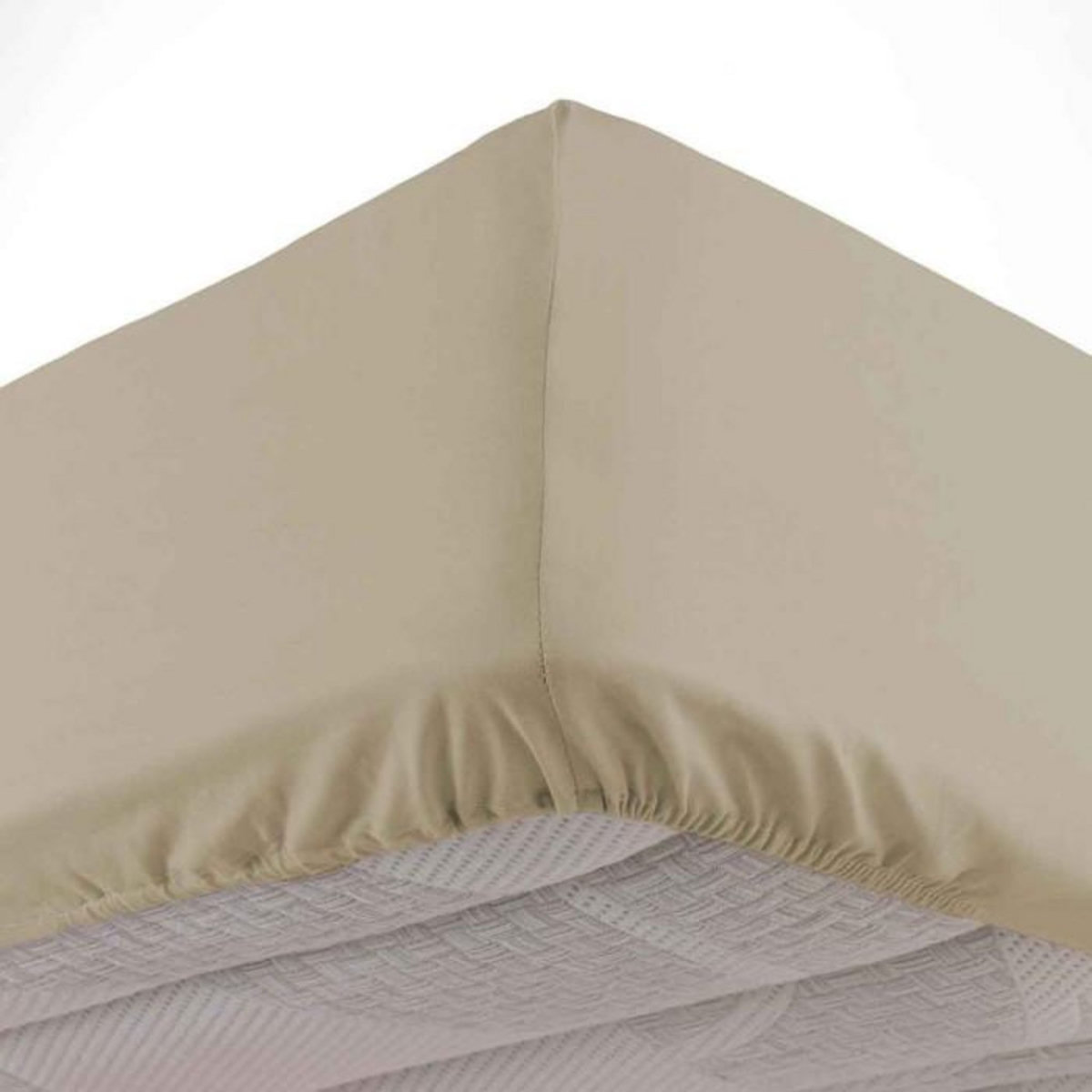 Paris Prix Drap Housse en Coton  Biolina  140x190cm Taupe