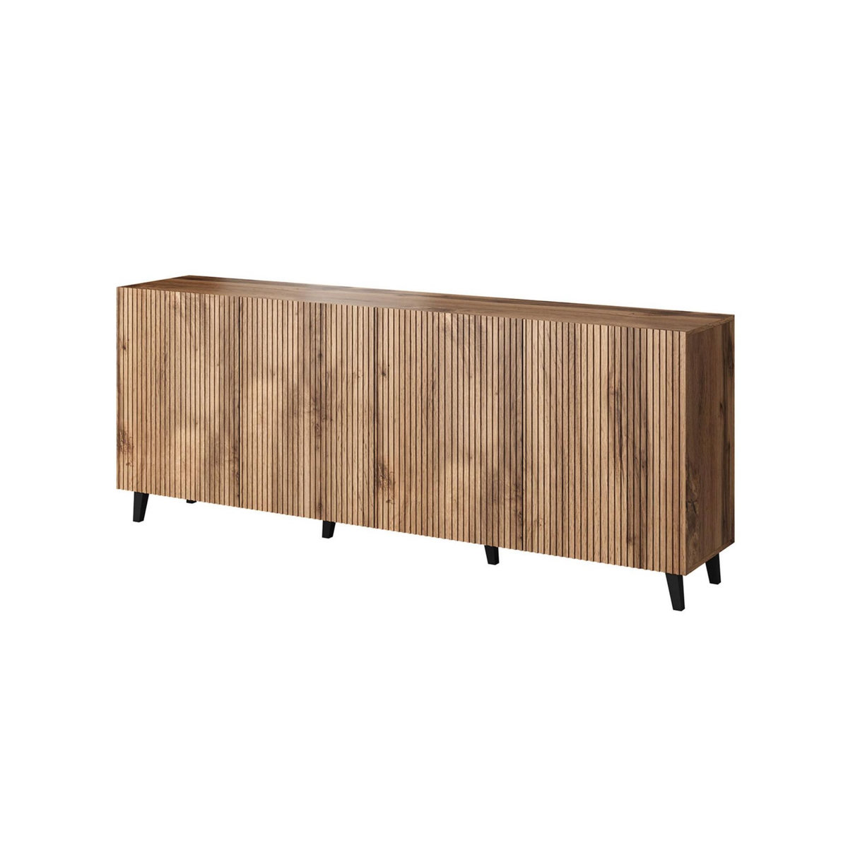 BEST MOBILIER Come - buffet bas - effet bois - 4 portes - 200 cm