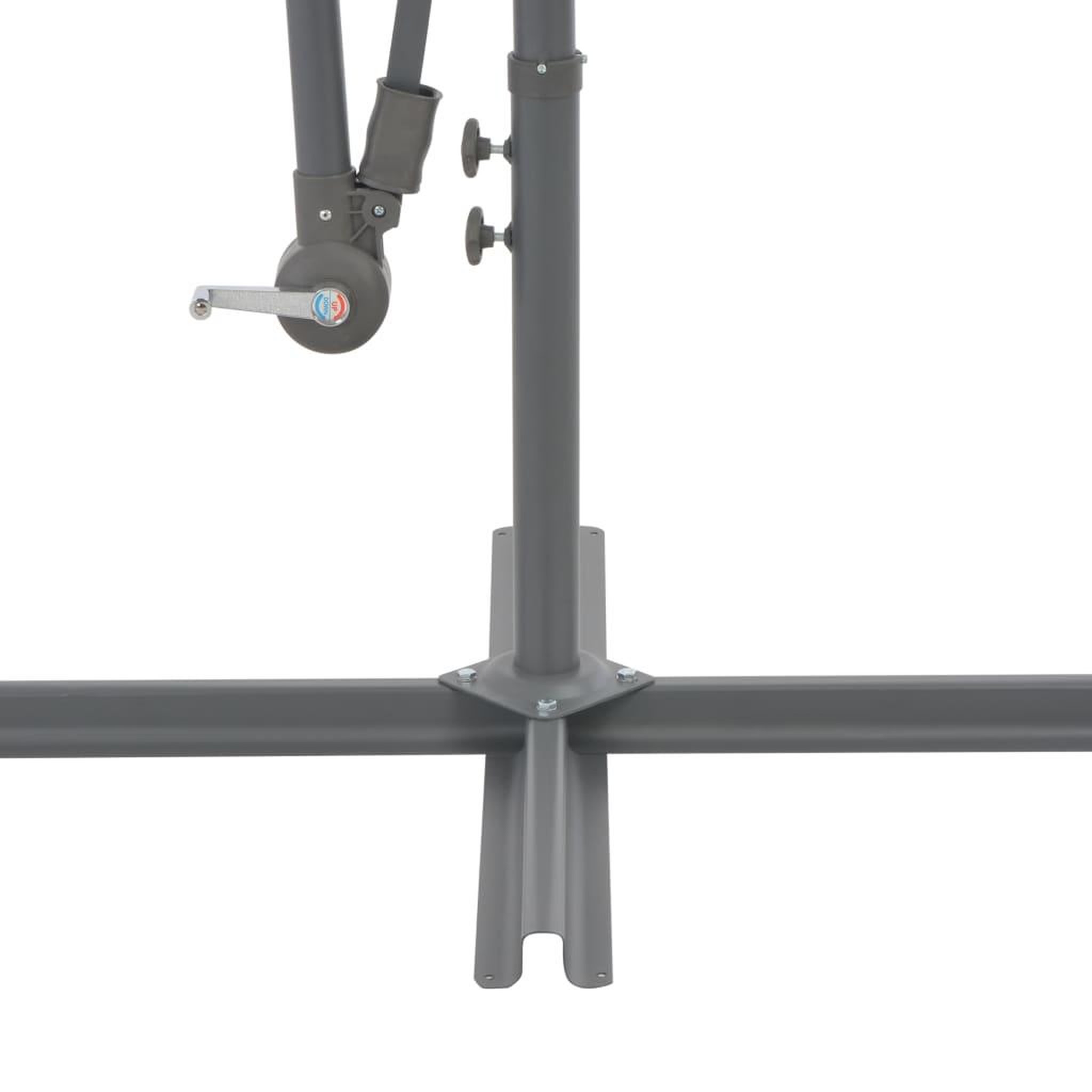 Voir la diapositive 5 : VIDAXL Parasol de jardin en porte-a-faux avec mat en aluminium noir