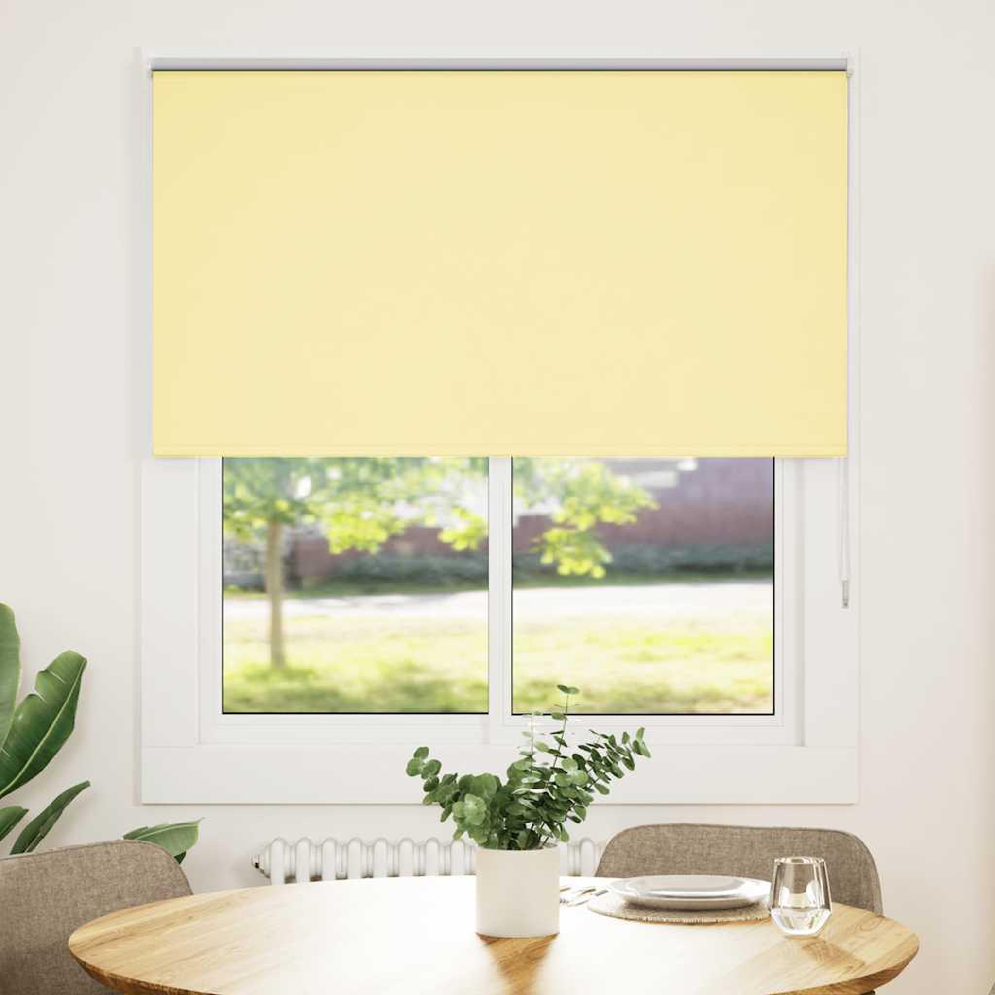 Voir la diapositive 2 : VIDAXL Store enrouleur occultant jaune largeur du tissu 116,6 cm