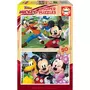 EDUCA Puzzles en bois 2 x 50 pièces : Mickey et ses amis