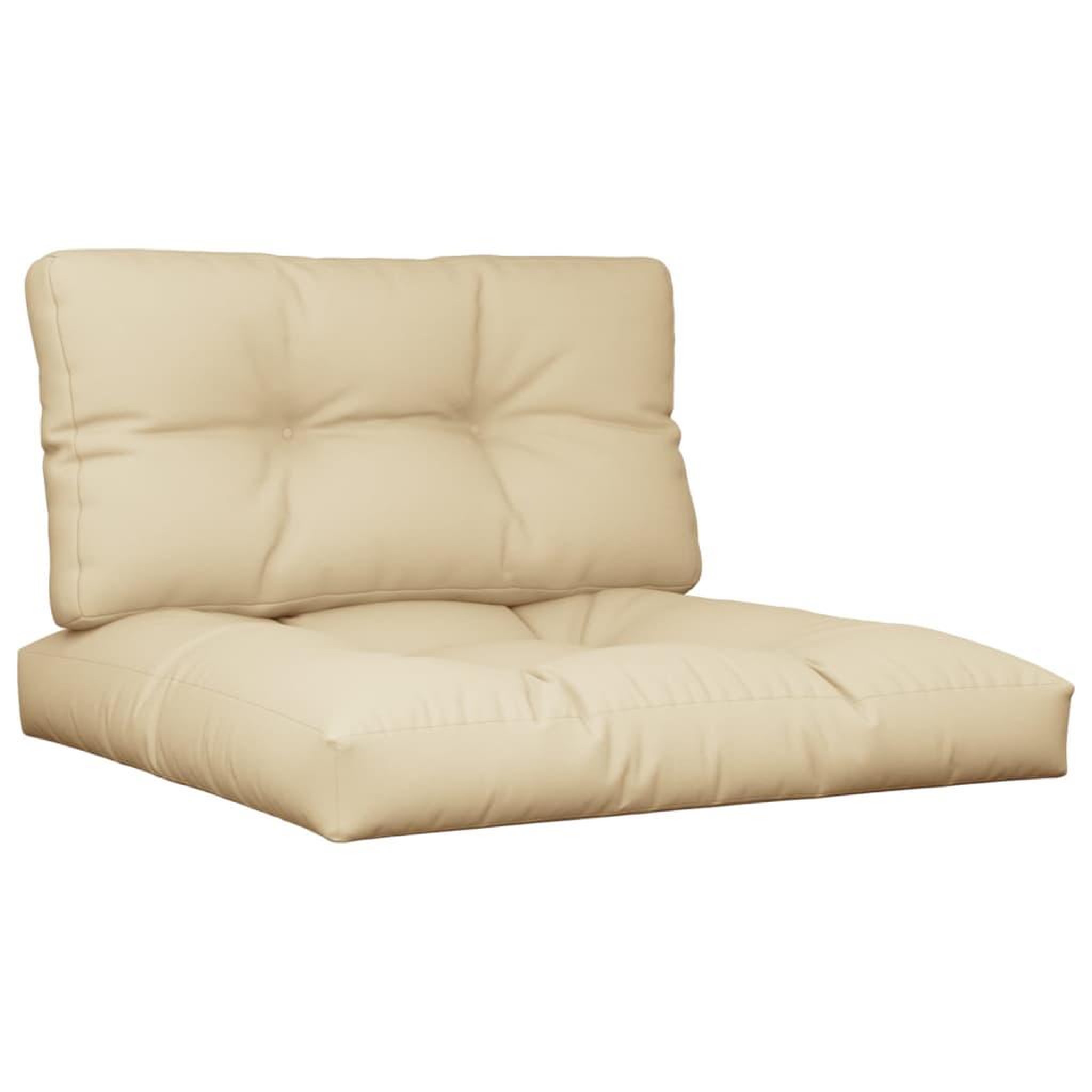 Voir la diapositive 2 : VIDAXL Coussins de palette lot de 2 beige tissu