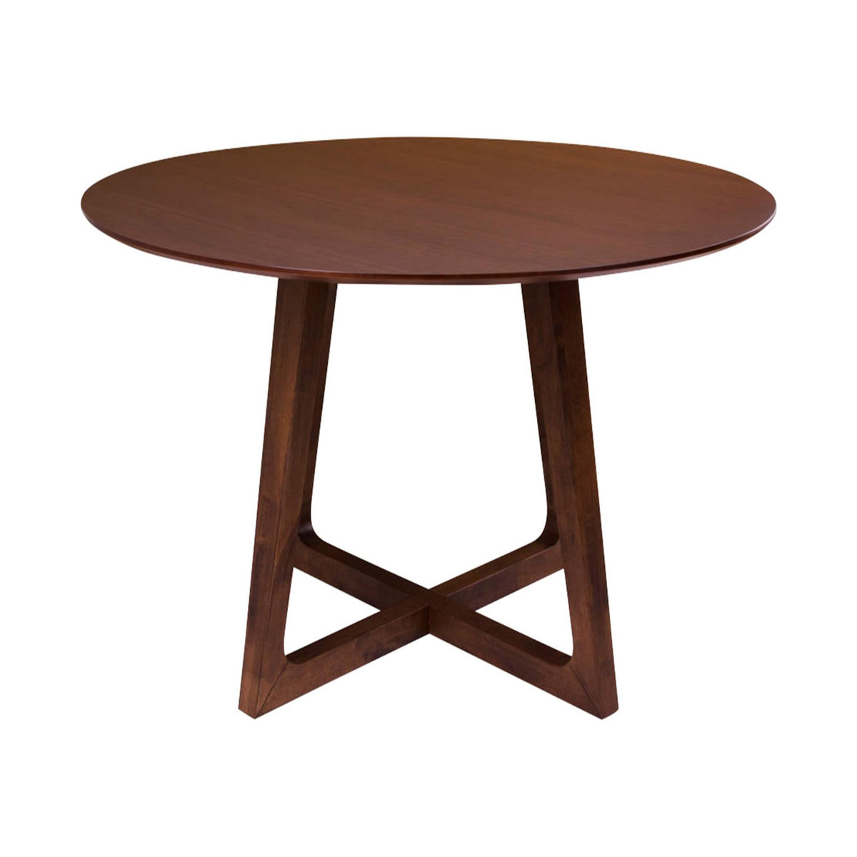 LISA DESIGN Solin - table à manger ronde - bois plaquage noyer - 4 personnes