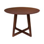Voir la diapositive 1 : LISA DESIGN Solin - table à manger ronde - bois plaquage noyer - 4 personnes