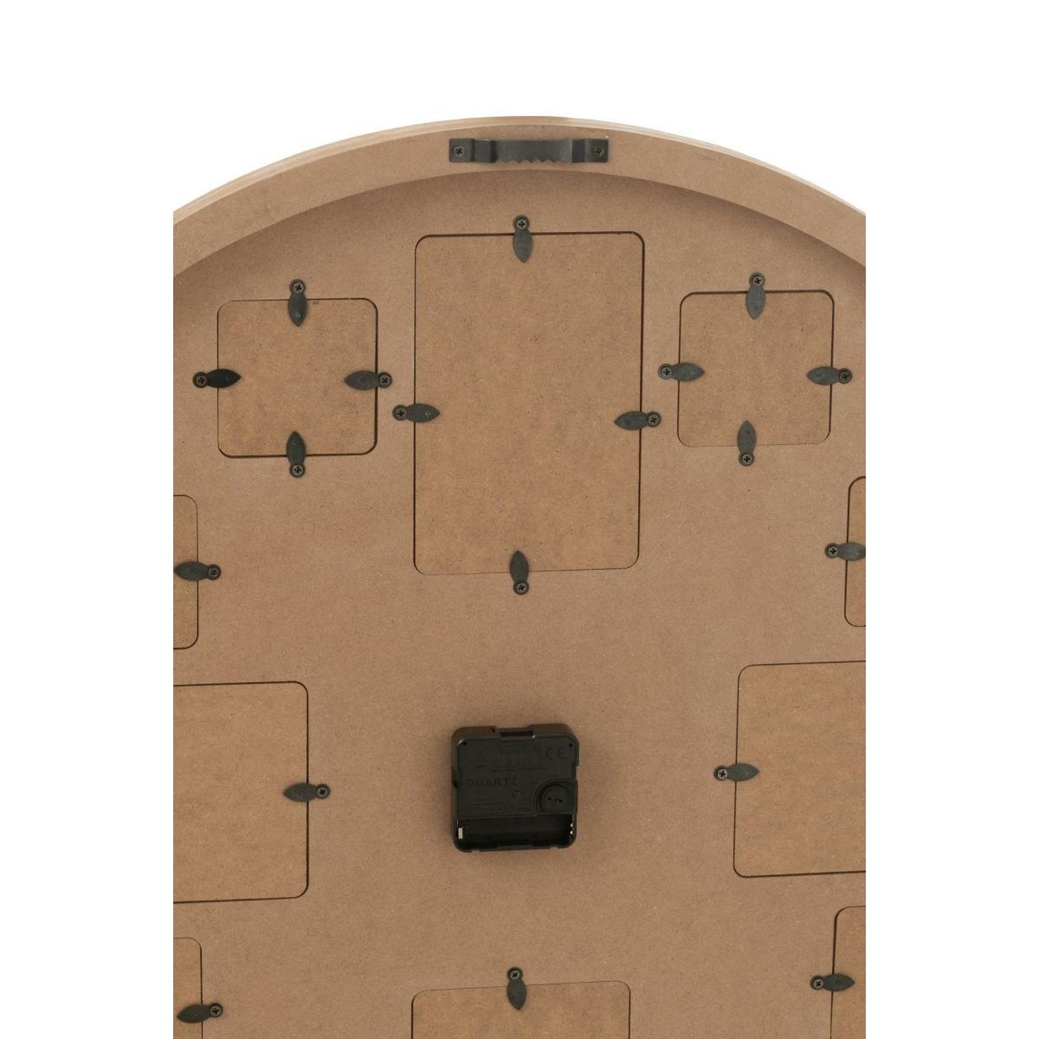 Voir la diapositive 3 : J-LINE Horloge murale 12 photos  juliette  60cm naturel