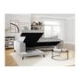 Voir la diapositive 5 : LOUNGITUDE Canapé d'angle gauche convertible IMPERIAL 5 places - Tissu gris clair - 2 coffres de rangement - L304 x P212 x H86 cm