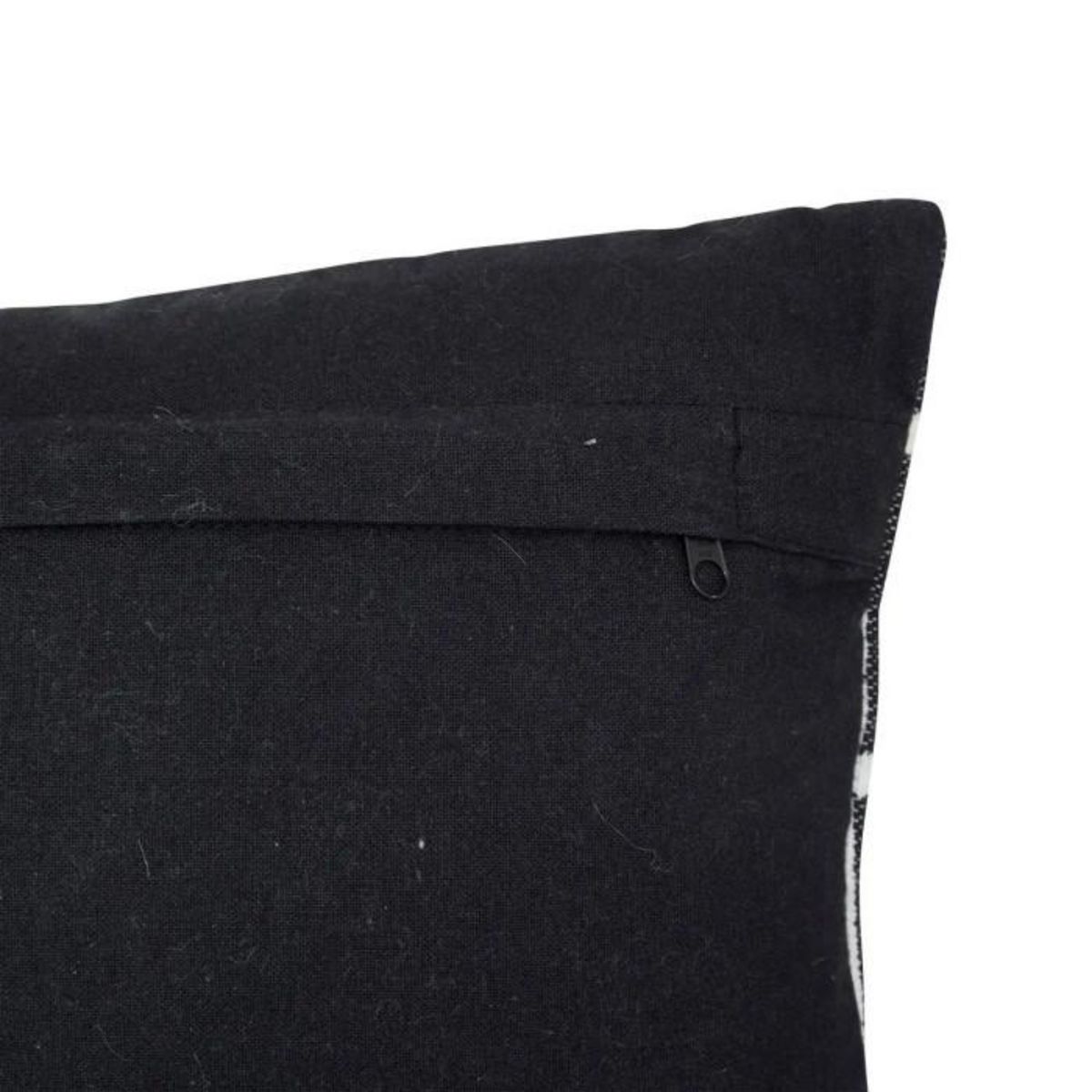 ATMOSPHERA Coussin Déco Jacquard Chenillé  Kubus  30x50cm Noir & Blanc