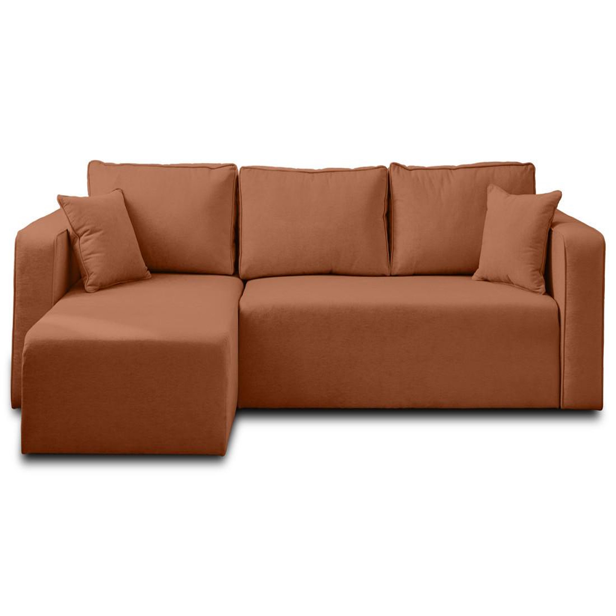 Voir la diapositive 1 : BEST MOBILIER Topaze - canapé d'angle réversible - 4 places - convertible avec coffre - en tissu