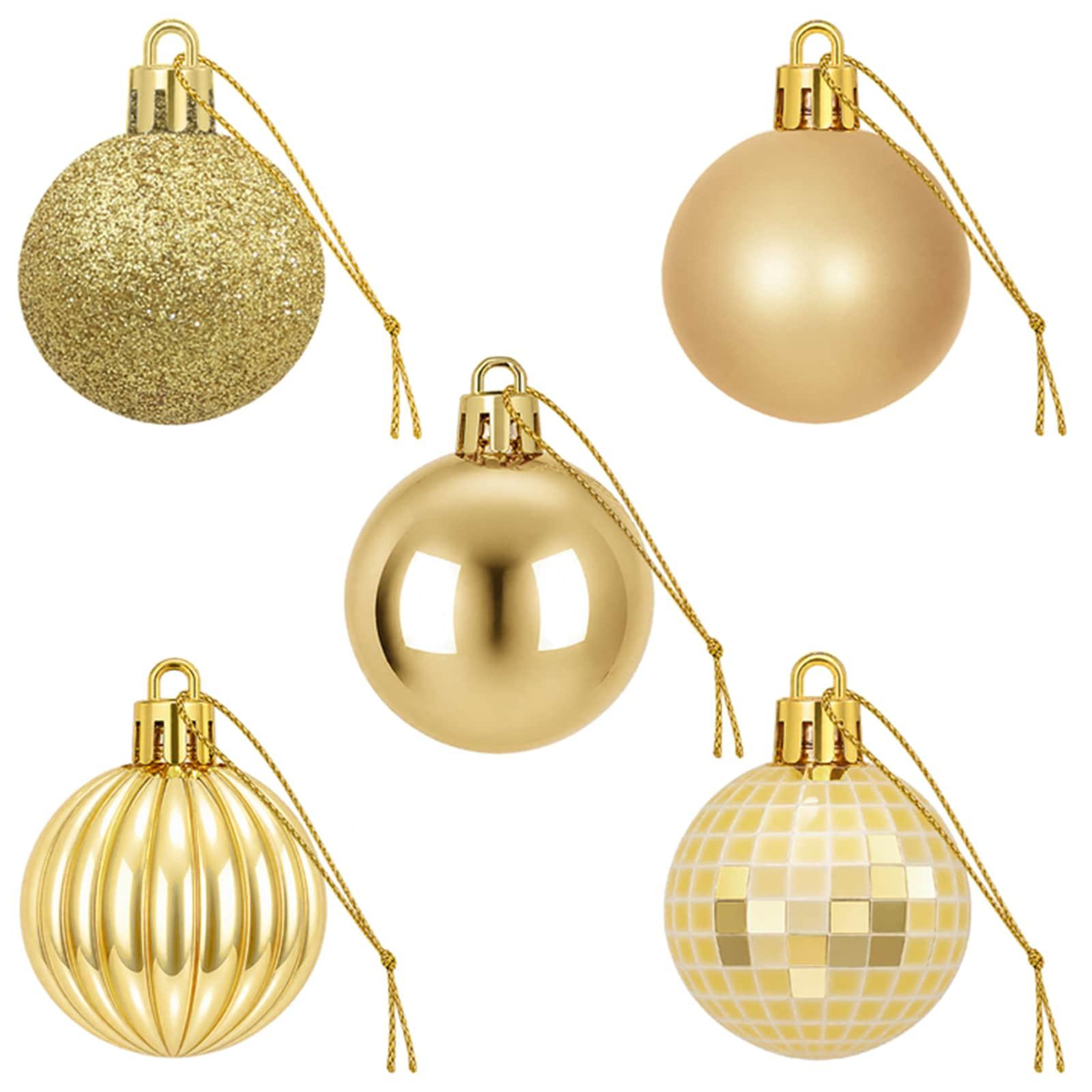 Voir la diapositive 5 : VIDAXL Ensemble de boules de Noël 100 pc Dore 4 cm Polystyrene