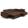 Voir la diapositive 5 : LISA DESIGN Zaria - canapé d'angle droit 5 places convertible avec coffre et têtières en simili
