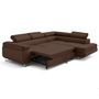 Voir la diapositive 5 : LISA DESIGN Zaria - canapé d'angle droit 5 places convertible avec coffre et têtières en simili