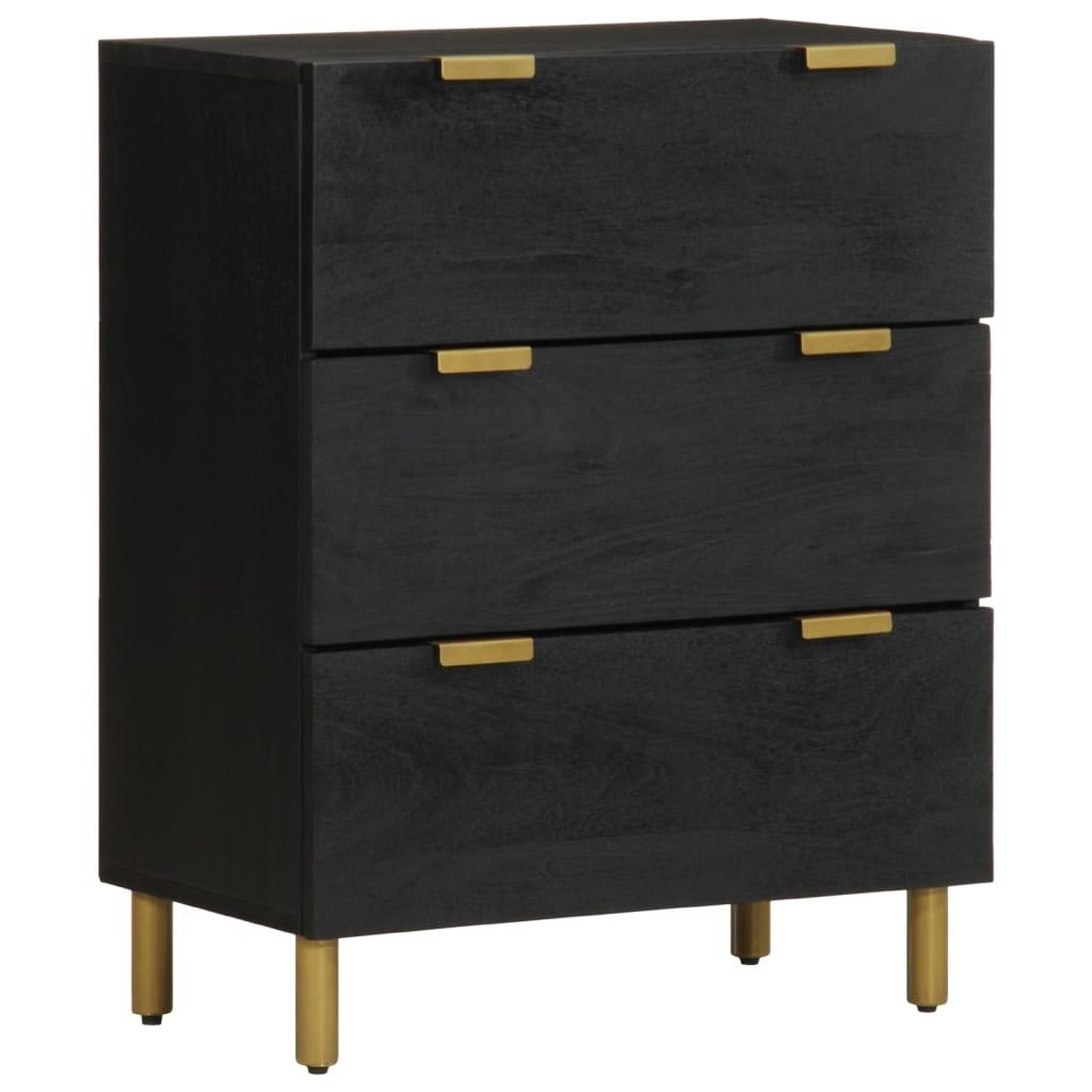 VIDAXL Buffet noir 60x33x75 cm bois d'ingenierie