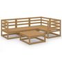 Voir la diapositive 2 : VIDAXL Salon de jardin 5 pcs Marron miel Bois de pin massif