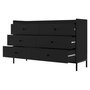 Voir la diapositive 3 : BEST MOBILIER Filipo - commode - noir - 130 cm