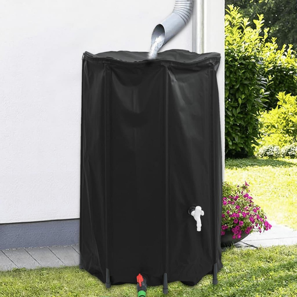 VIDAXL Reservoir d'eau avec robinet pliable 500 L PVC