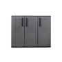 Voir la diapositive 5 : ART PLAST Armoire de Rangement Garage Atelier - Armoire basse 3 portes et 1 étagère Réglable Polypropylène 102x37h84 cm Charge 20 kg