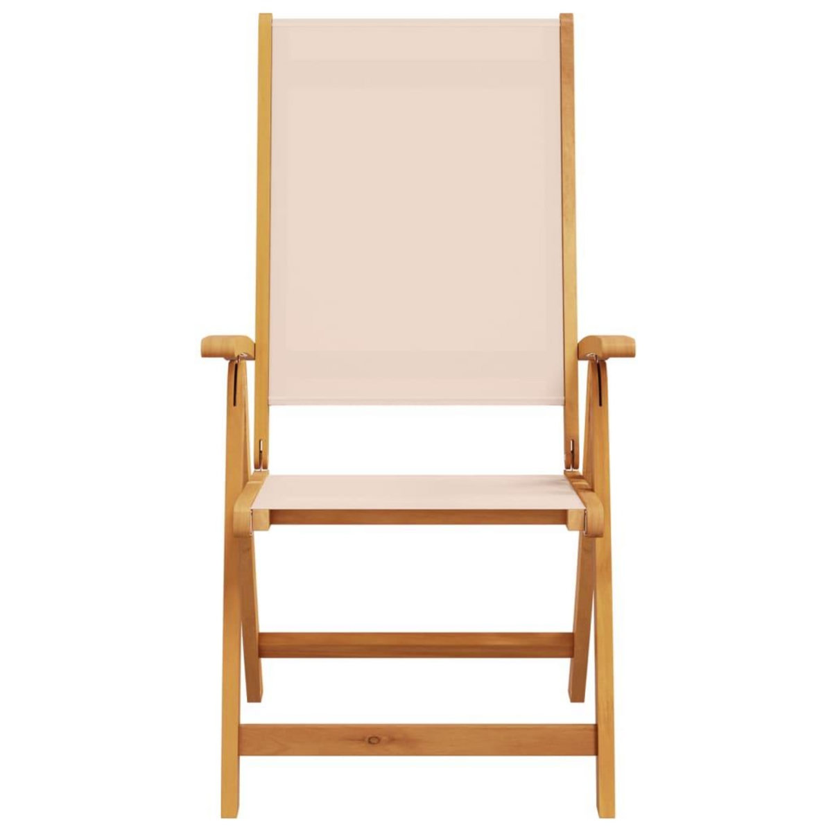 VIDAXL Chaises pliables de jardin lot de 2 bois d'acacia et textilene