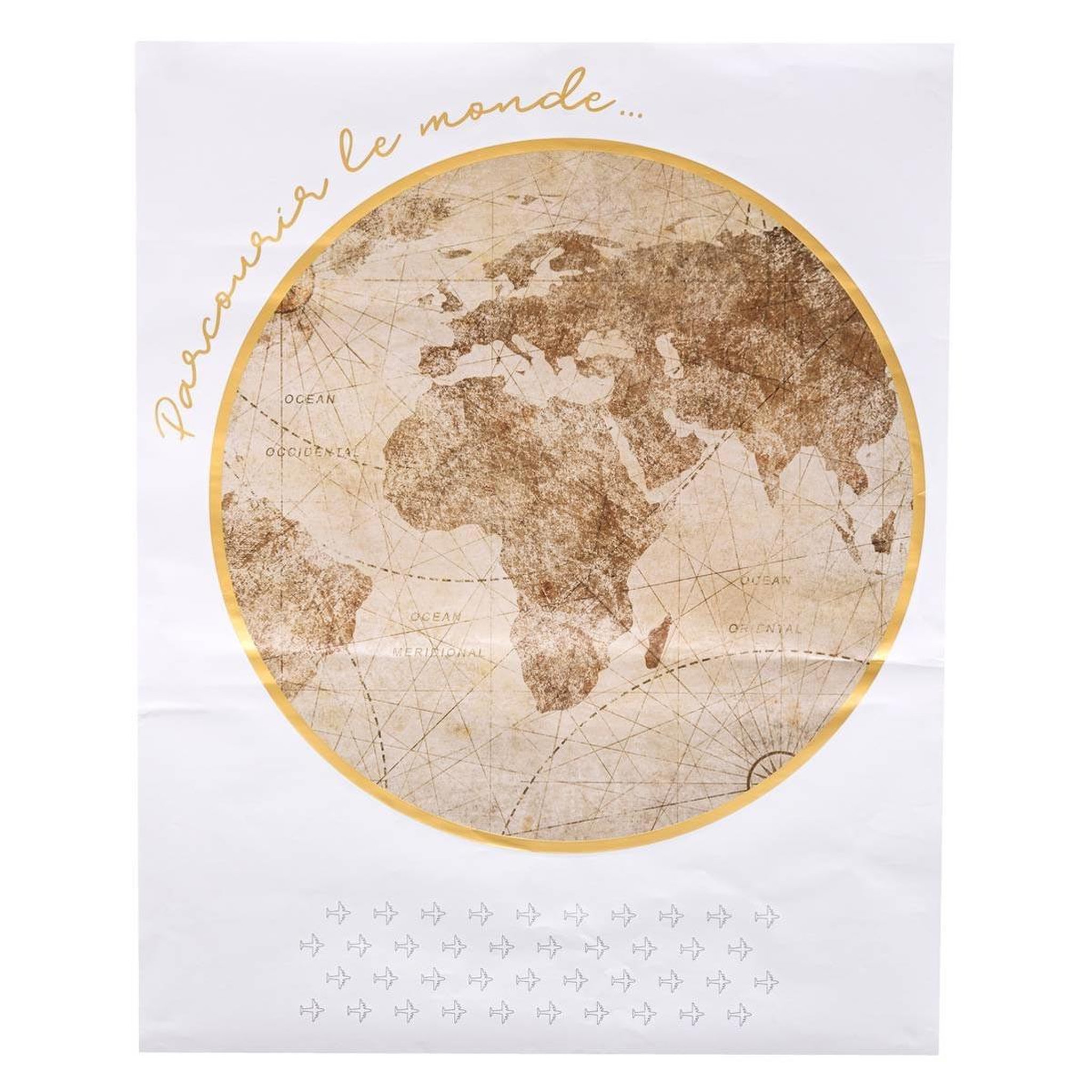 ATMOSPHERA Sticker plat mural  loft  70x87cm naturel & blanc