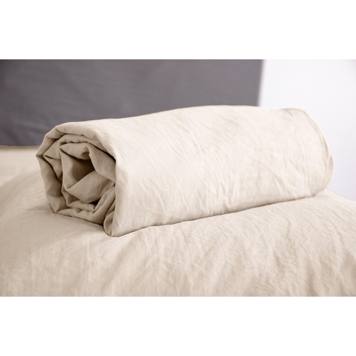 Home collection Drap housse microfibre lavee