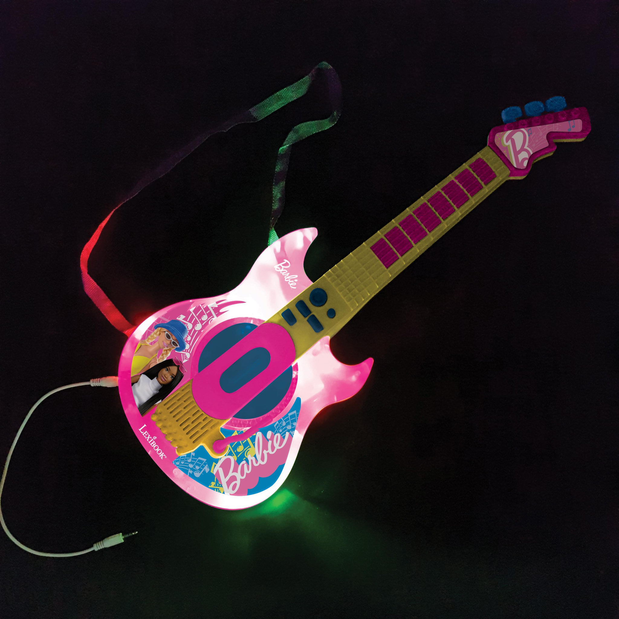 Voir la diapositive 5 : Lexibook Guitare Électronique Lumineuse avec lunettes et micro Barbie