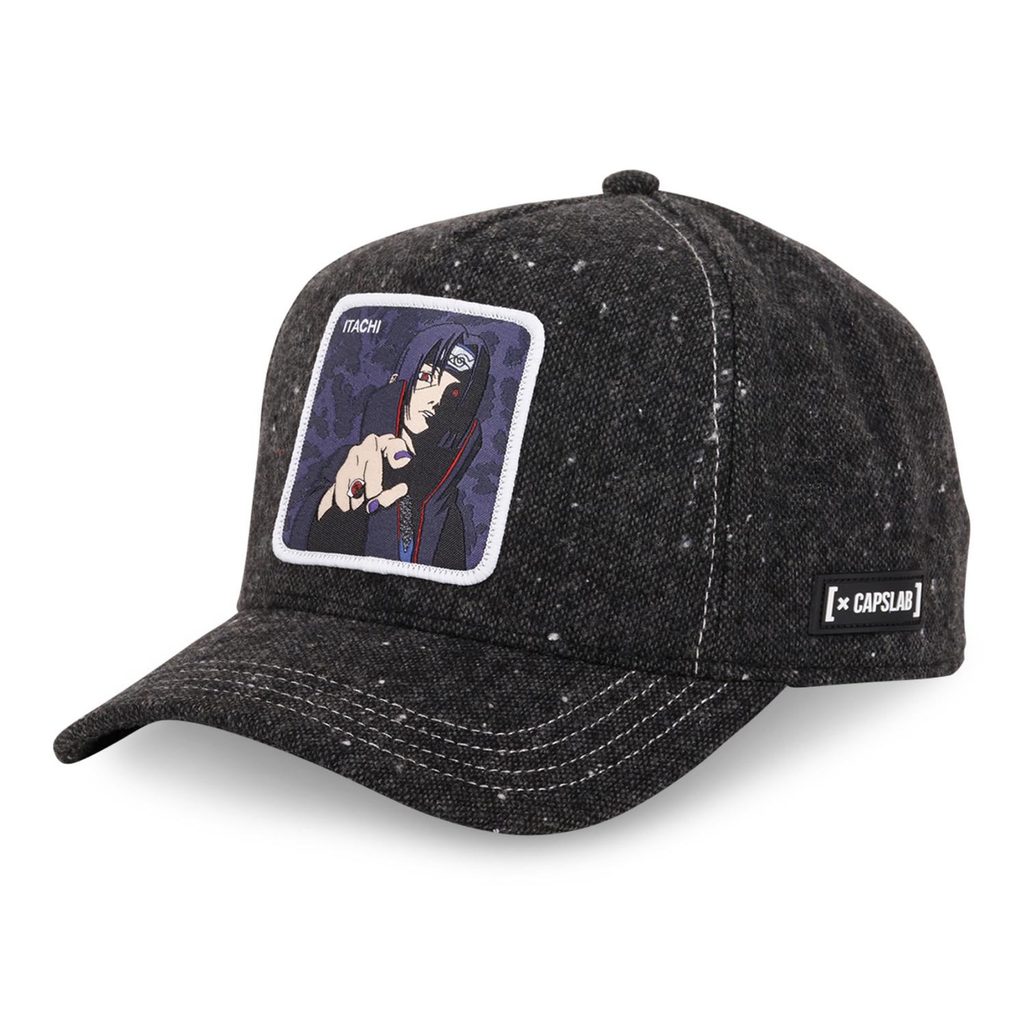 CAPSLAB Casquette trucker premium en neppy Naruto Shinobi. Coloris disponibles : Noir