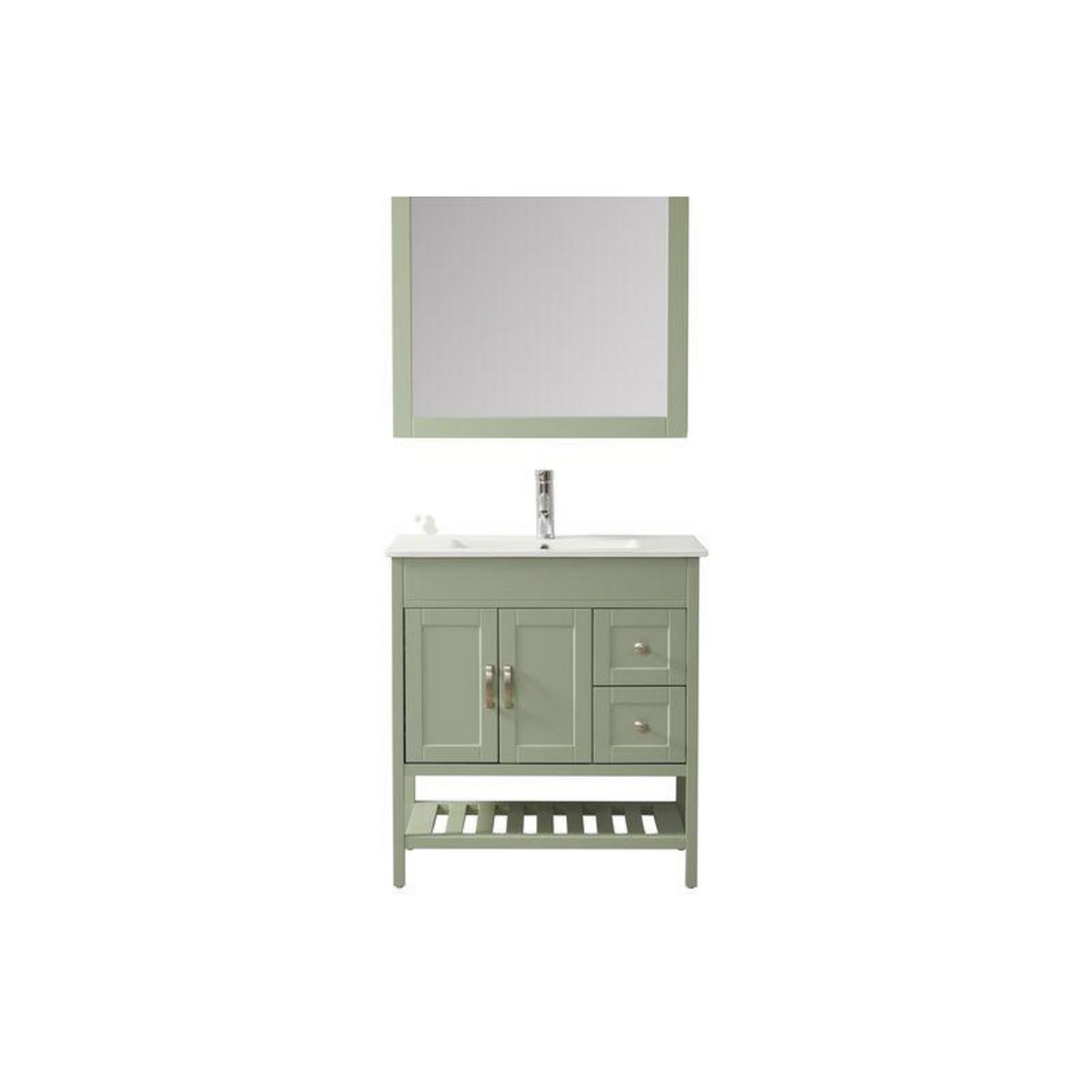 WILSA Ensemble de salle de bain vert 78,3 cm