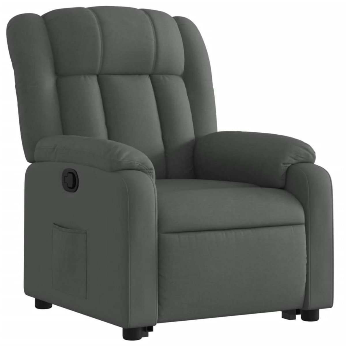 VIDAXL Fauteuil inclinable Gris fonce Tissu