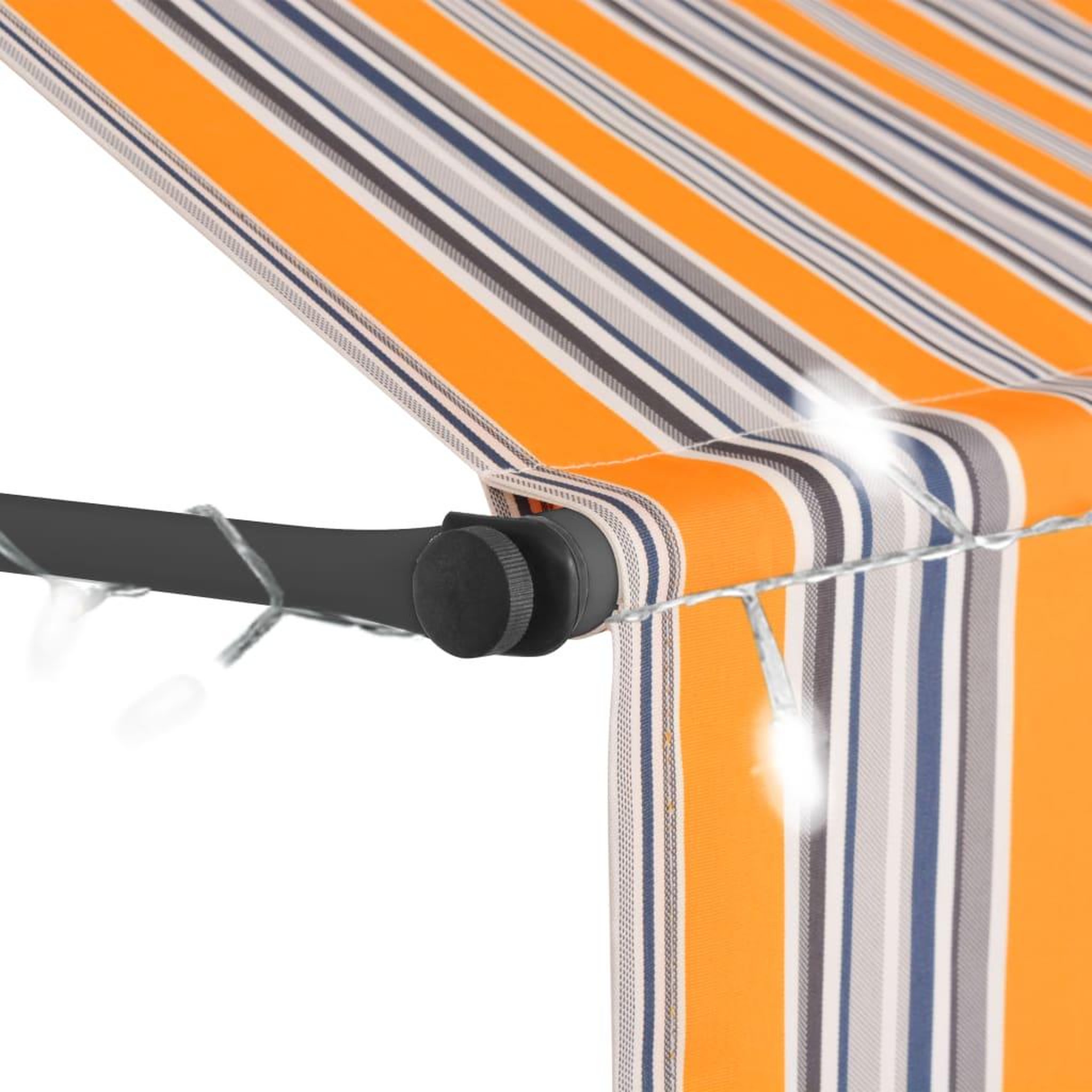 Voir la diapositive 4 : VIDAXL Auvent manuel retractable avec LED 350 cm Jaune et bleu