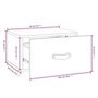 Voir la diapositive 6 : VIDAXL Table de chevet murale Marron miel 40x29,5x22 cm