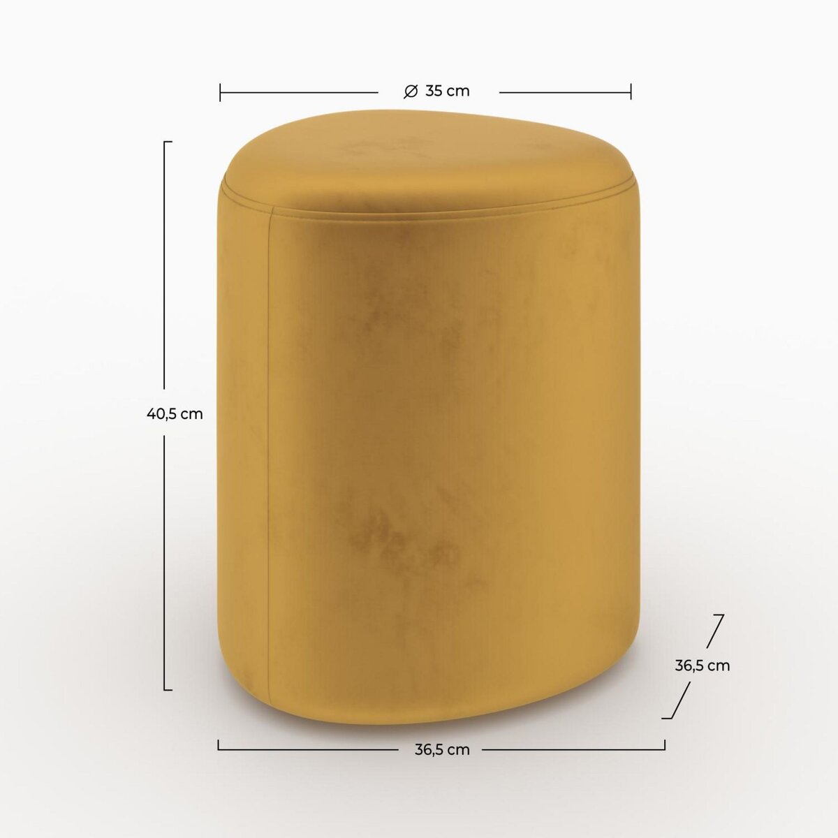 Rendez vous déco Pouf en velours vert - Emmy