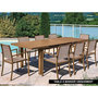 Voir la diapositive 1 : Jardiline Table rectangulaire extensible en aluminium aspect Teck SANTORIN - 10 places - Jardiline