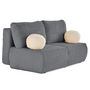 Voir la diapositive 5 : BEST MOBILIER Marvin - canapé 3 places convertible et coffre en fausse fourrure côtelée avec 2 coussins boule inclus