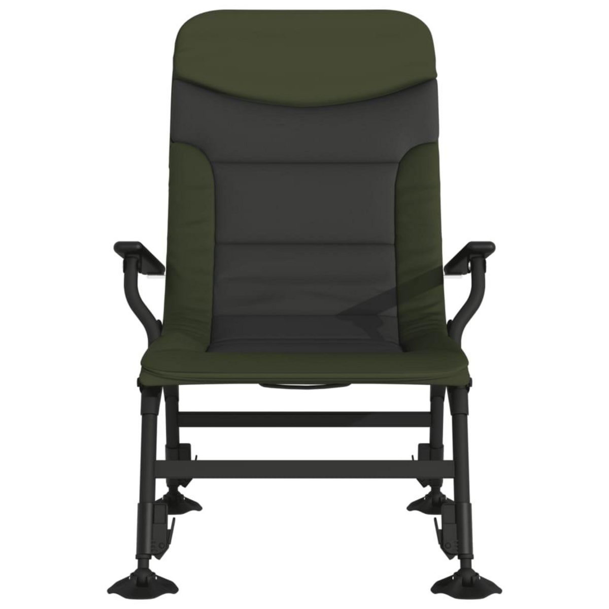 VIDAXL Chaise de peche avec accoudoir pliable vert