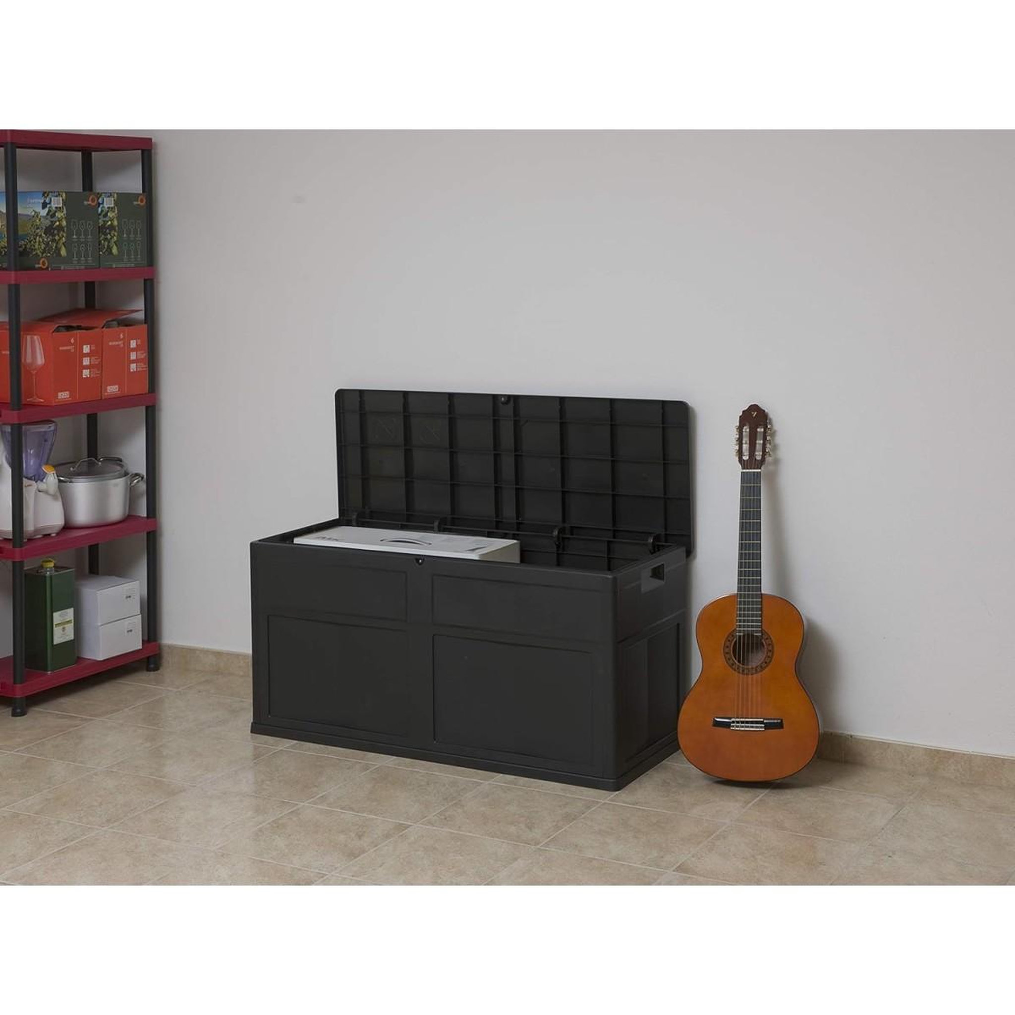 Voir la diapositive 4 : Toomax Coffre de Jardin en résine 320 Litres NOIR 119 X 46 X 60 cm Protection Anti UV TOOMAX