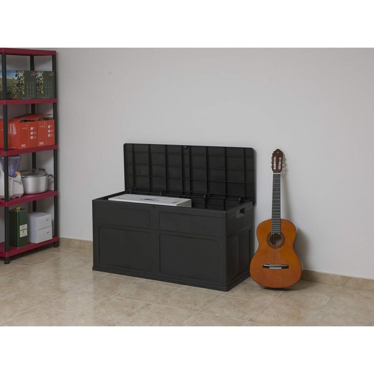 Toomax Coffre de Jardin en résine 320 Litres NOIR 119 X 46 X 60 cm Protection Anti UV TOOMAX