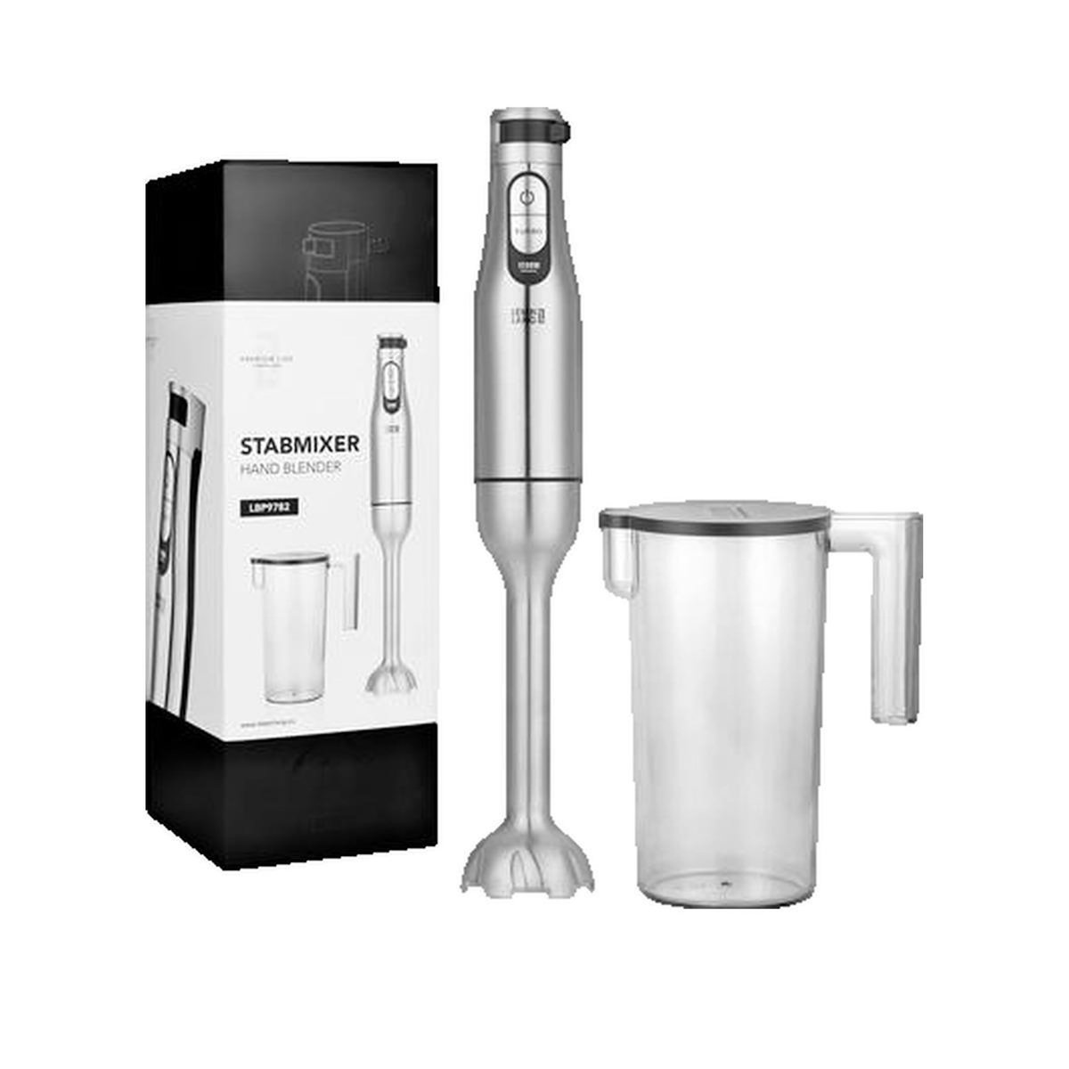 L'EBENOID Mixeur plongeant Lebenlang 1000W lame double acier inoxydable