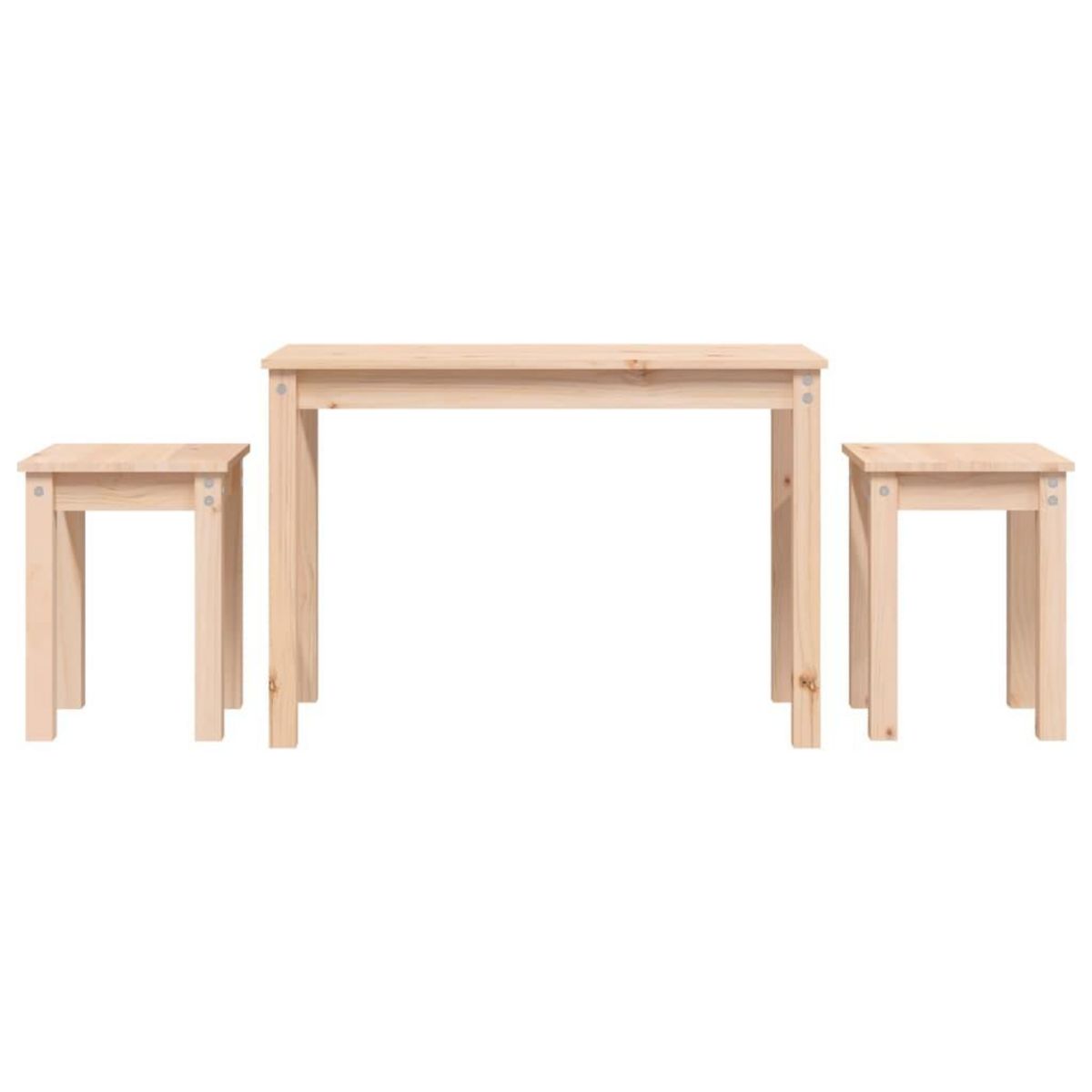 VIDAXL Tables gigognes 3 pcs Bois de pin massif