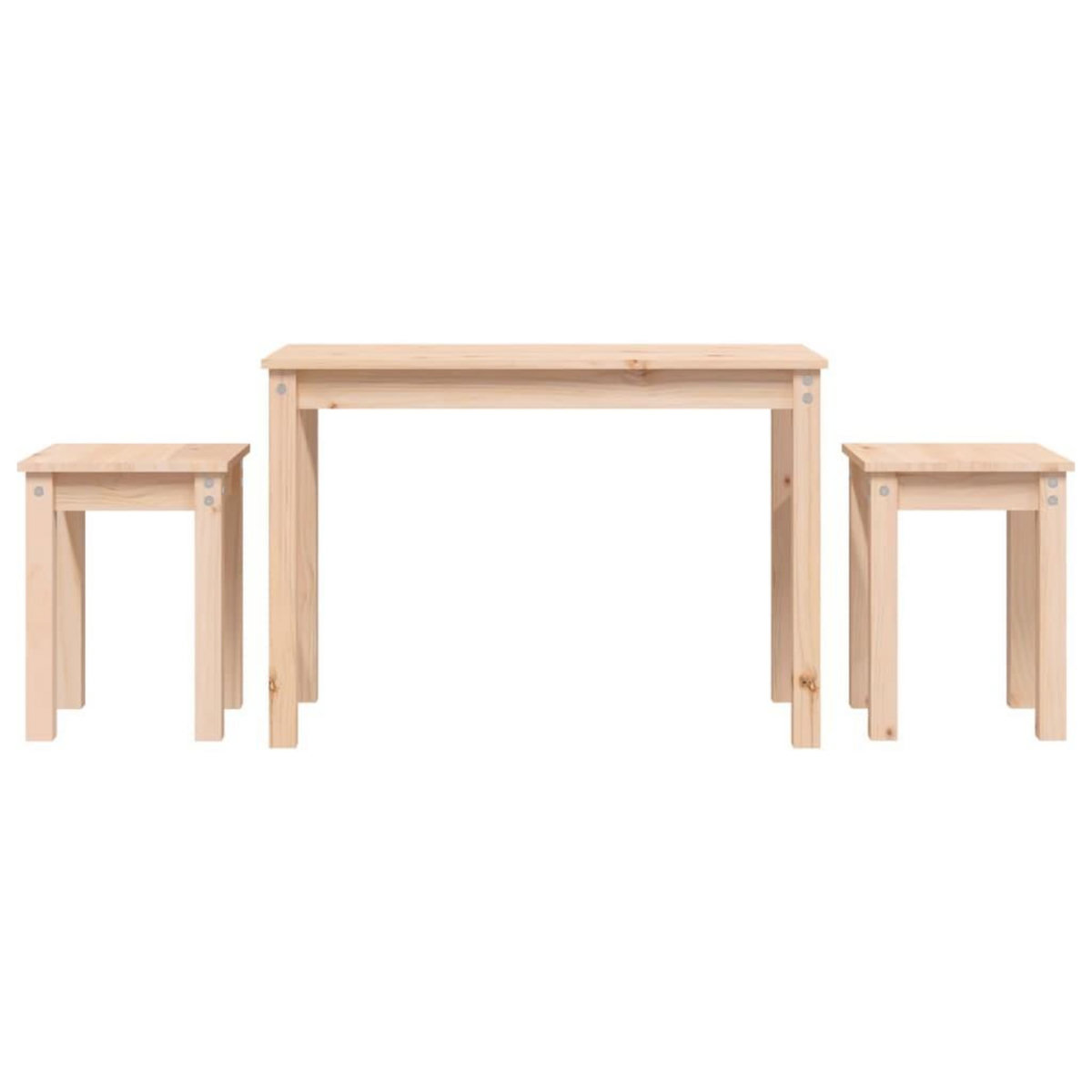 VIDAXL Tables gigognes 3 pcs Bois de pin massif