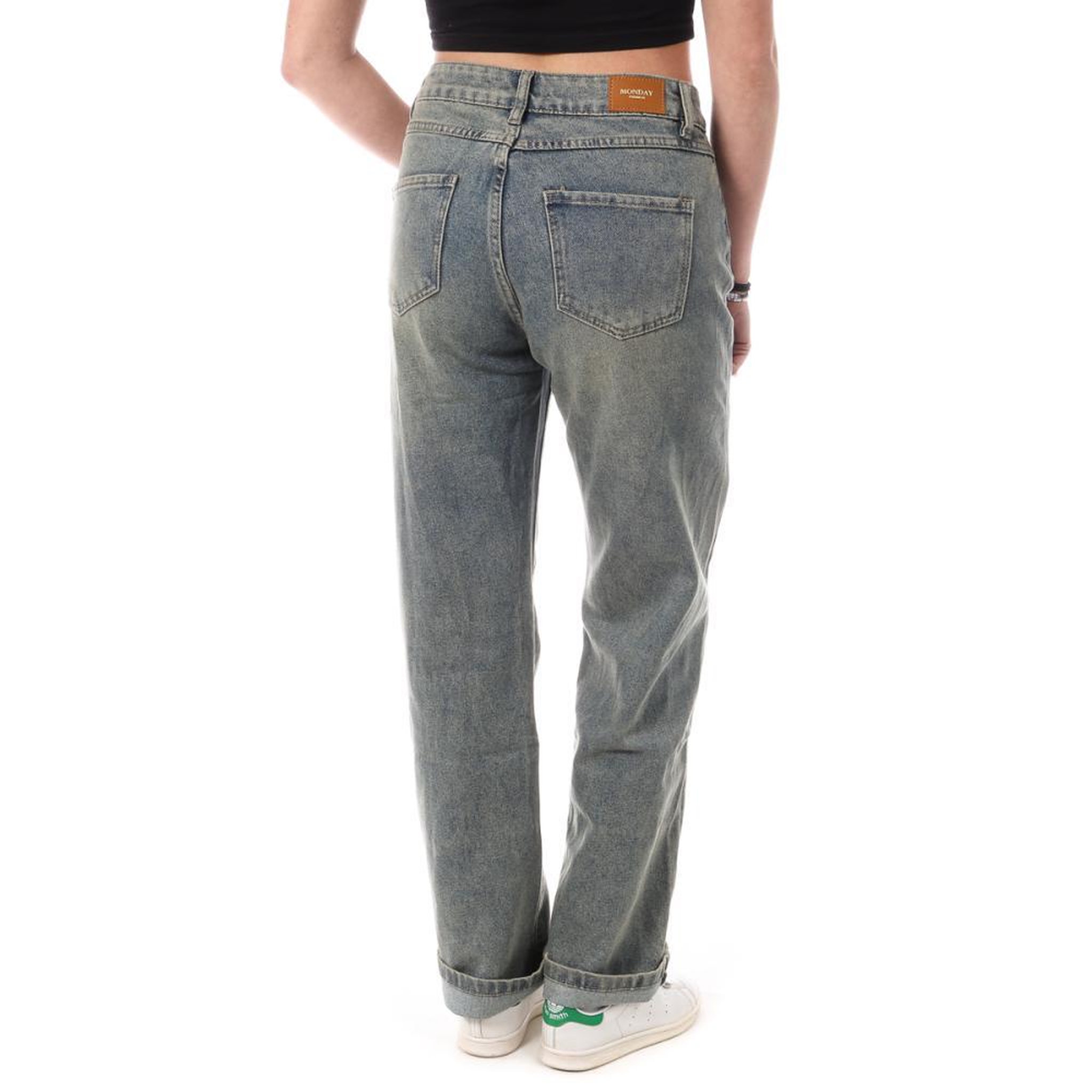 Voir la diapositive 2 : MONDAY PREMIUM Jean Droit Gris Femme Monday Premium Vintage