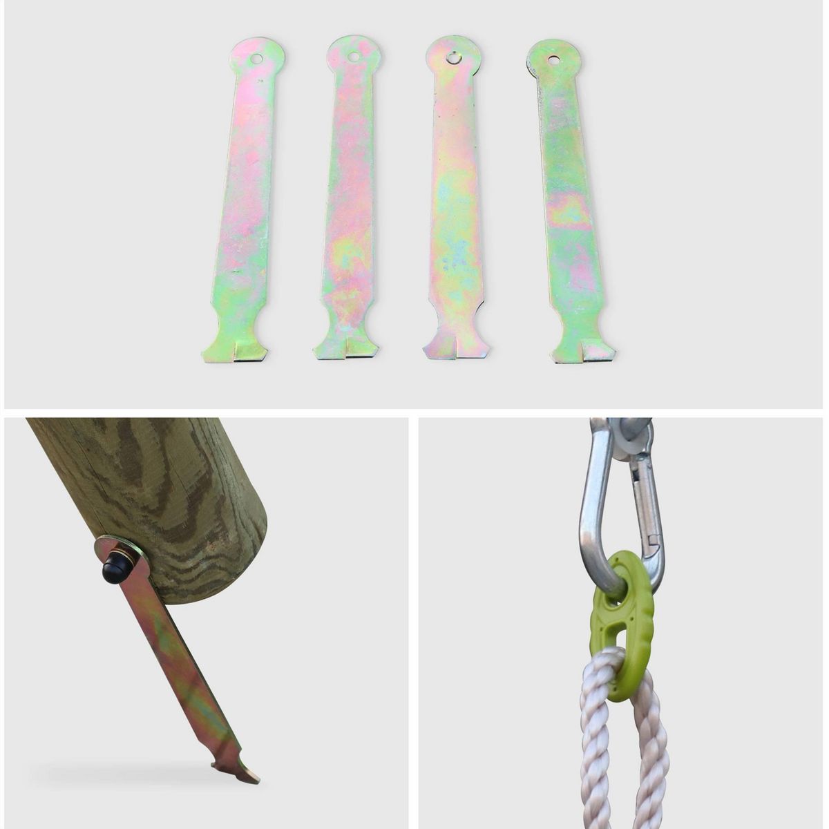 SWEEEK Aire de jeux MARIN en bois avec toboggan. 1 face à face. 2 balançoires. pin autoclave