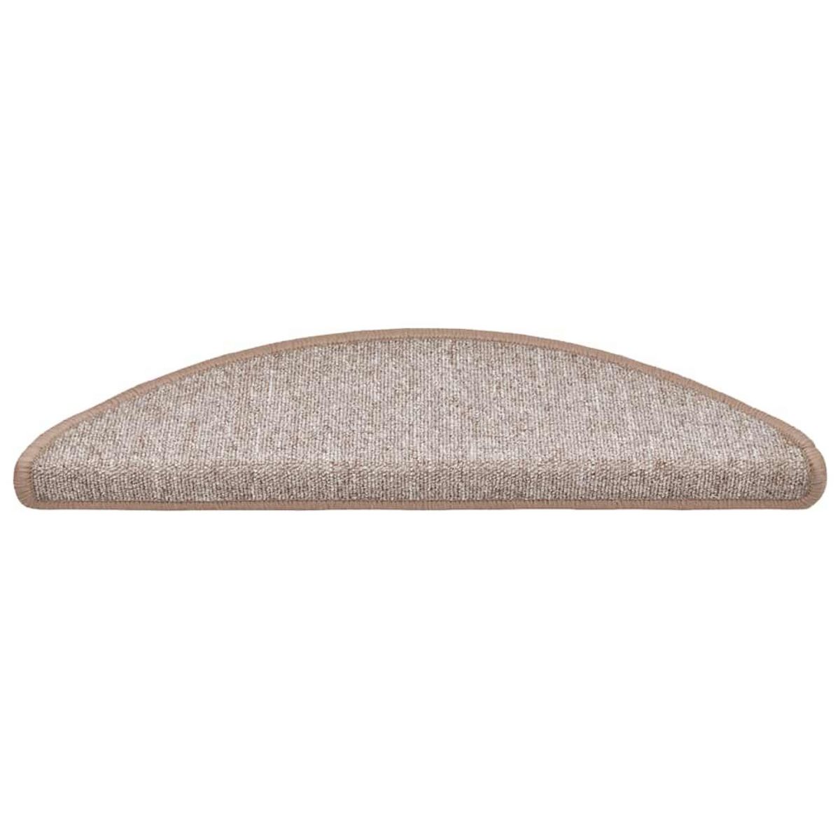 VIDAXL Tapis d'escalier 20 pcs marron 56x17x3 cm