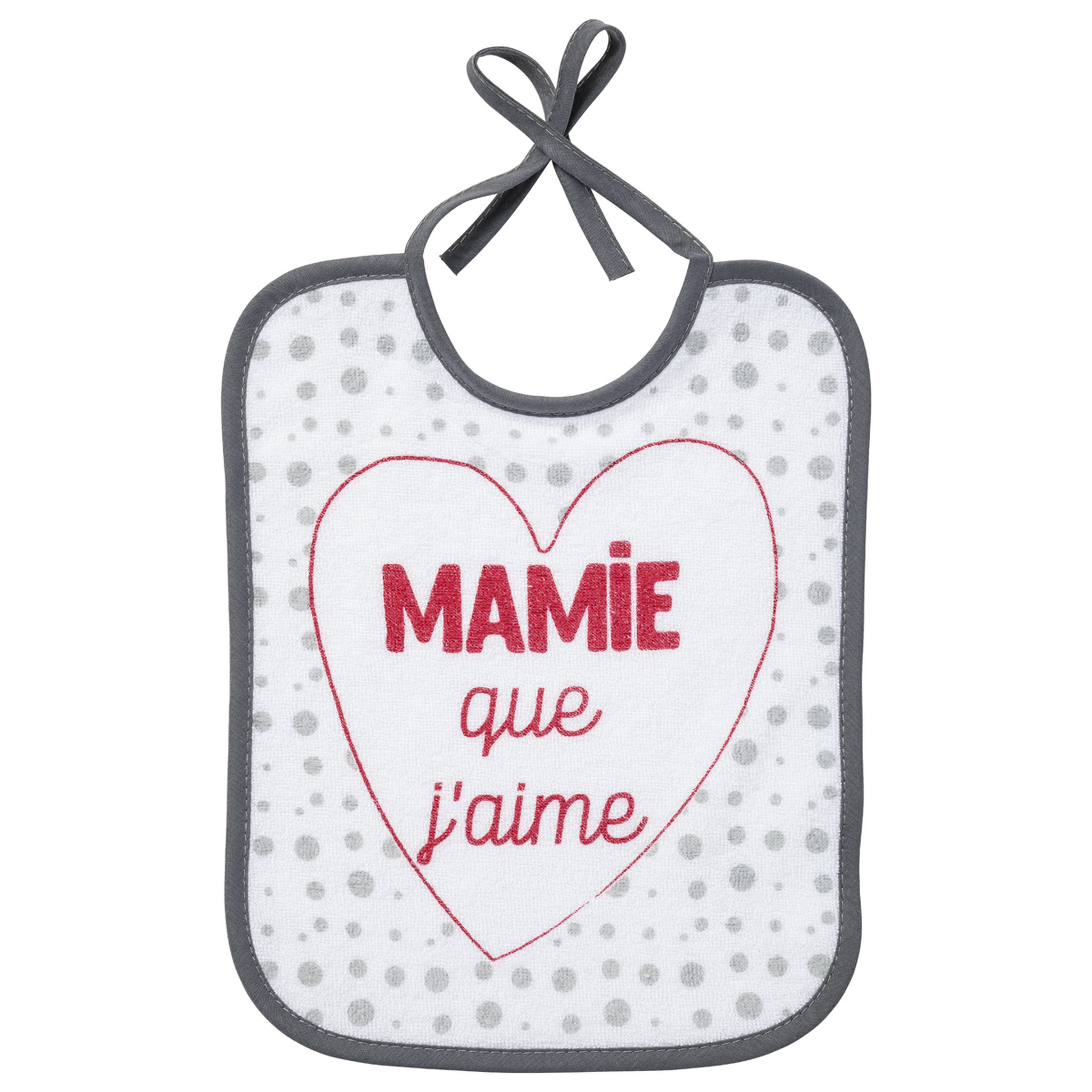 Voir la diapositive 4 : Babycalin Lot de 5 bavoirs message famille 
