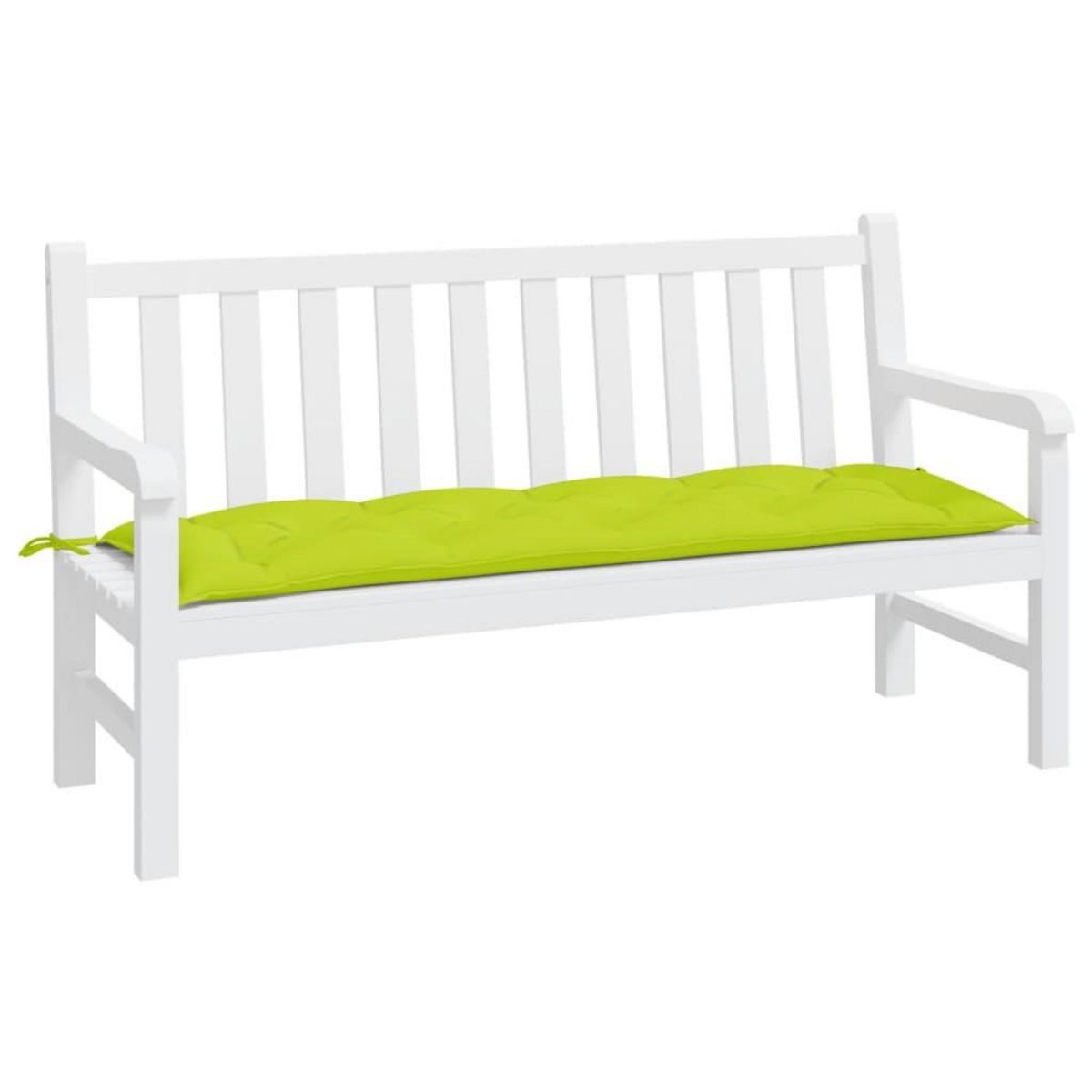 VIDAXL Coussin de banc de jardin vert brillant 150x50x7cm tissu oxford