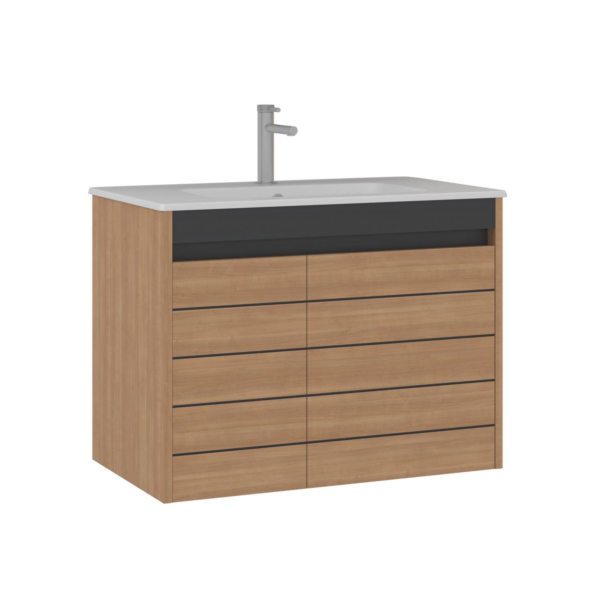Habitat et Jardin Meuble Vasque  Ricato 80  - 81 x 47 x 62 cm - Walnut